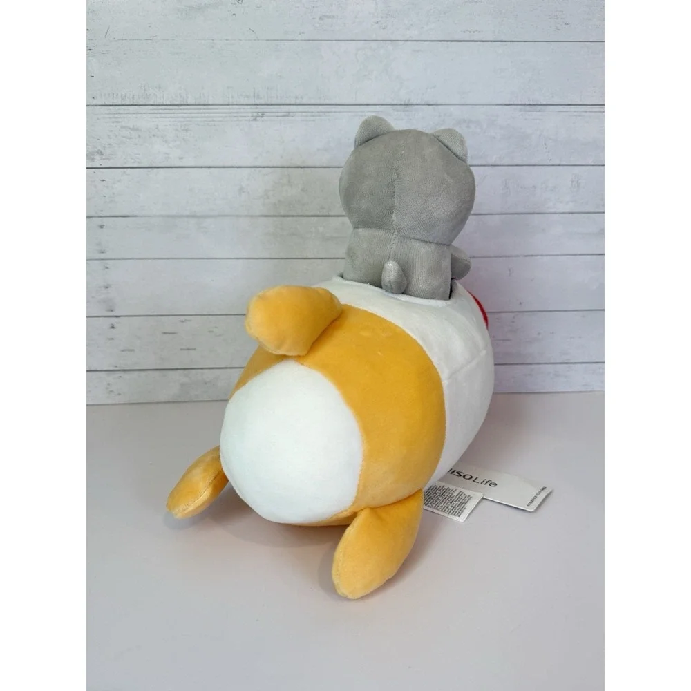 MINISO Life Gray Cat Riding Rocket Plush Stuffed Animal 11